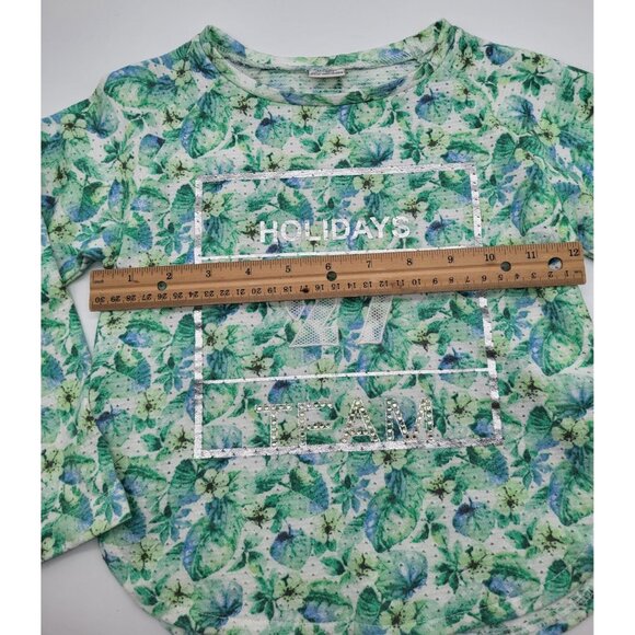 Mayoral Girls Long Sleeve Floral Leaf Print Mesh Shirt Top 4T Holidays Team 27 - Picture 6 of 10